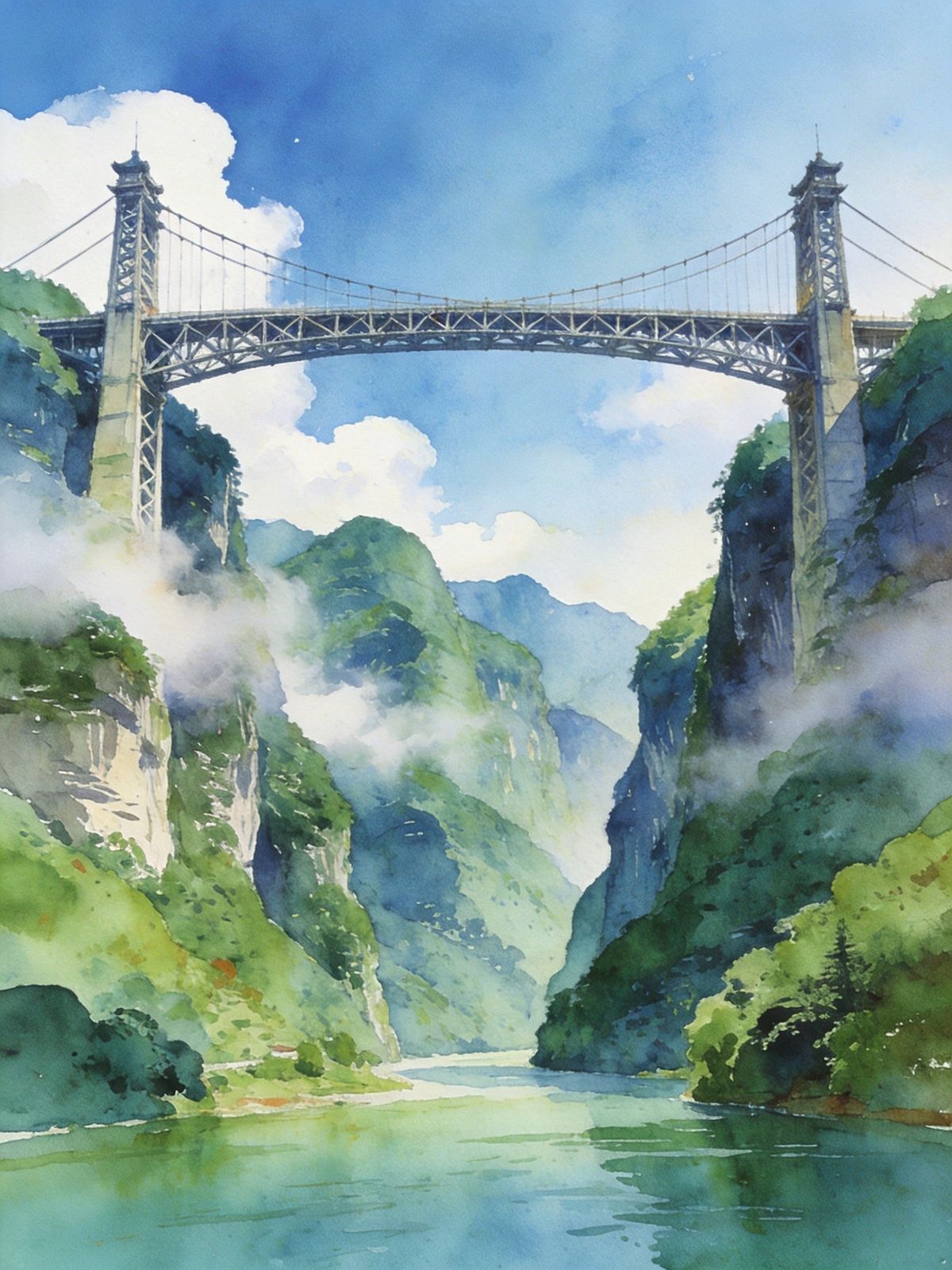 矮寨大桥跨越德夯大峡谷