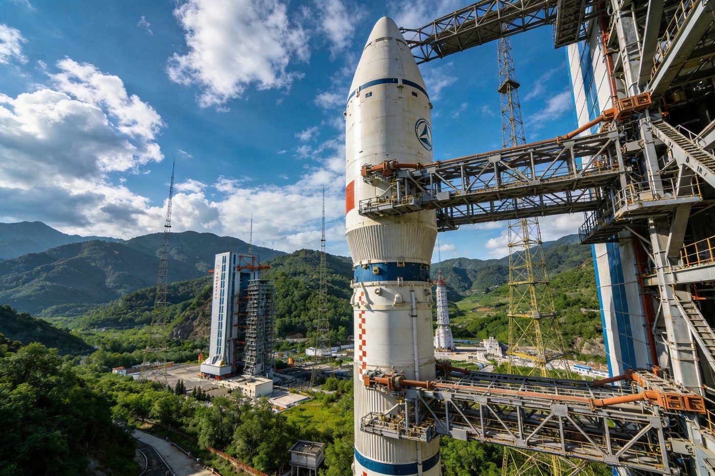 西昌卫星发射中心 发射塔架