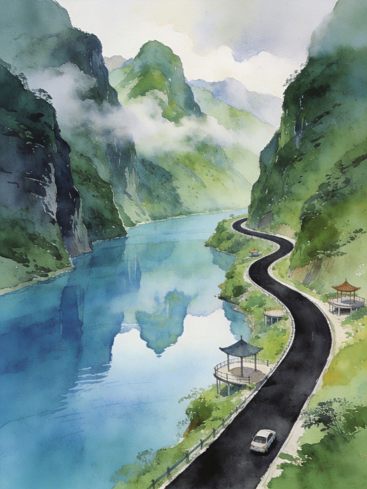 G348三峡公路 西陵峡沿江画廊
