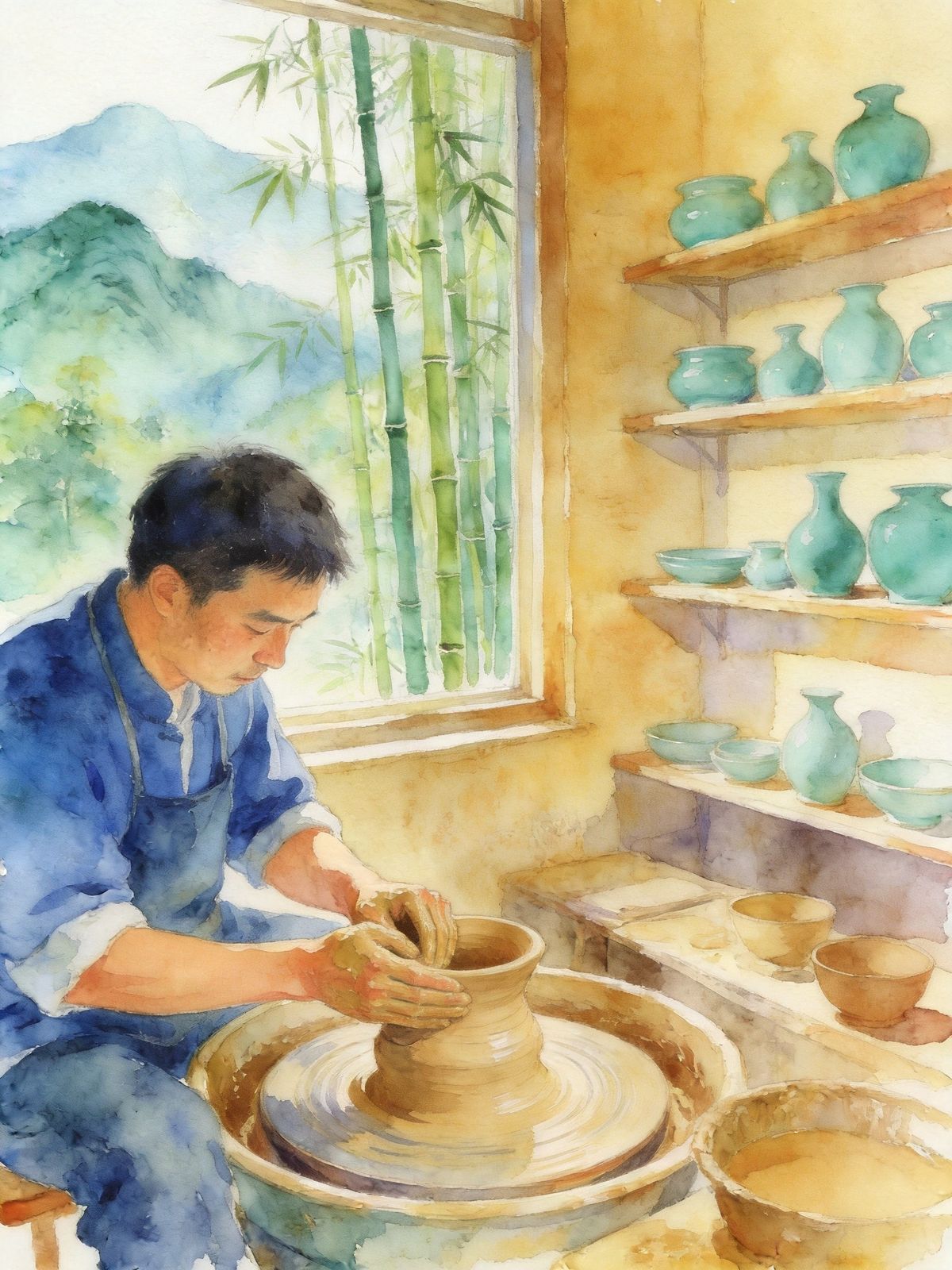 三宝拉坯手工
