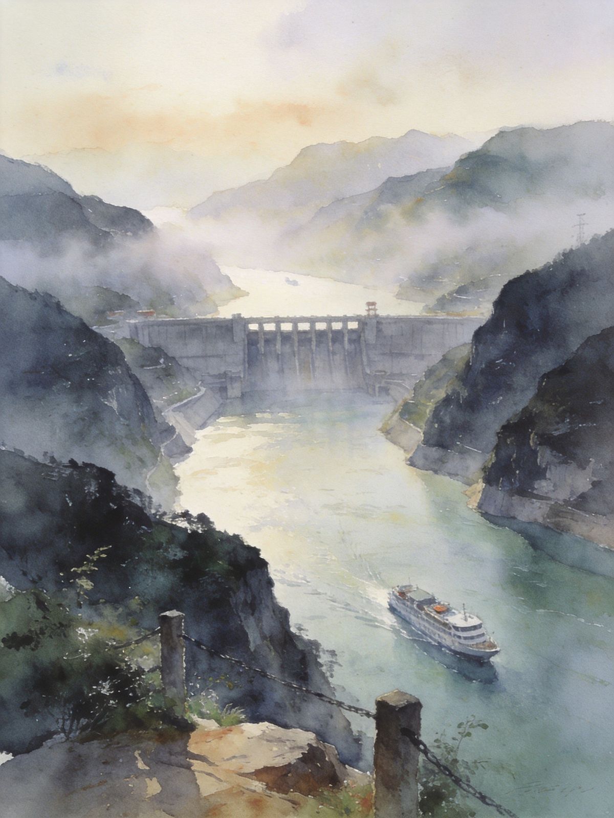 G348远眺三峡大坝