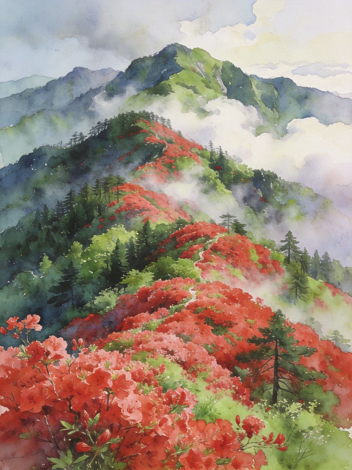 大别山杜鹃花海