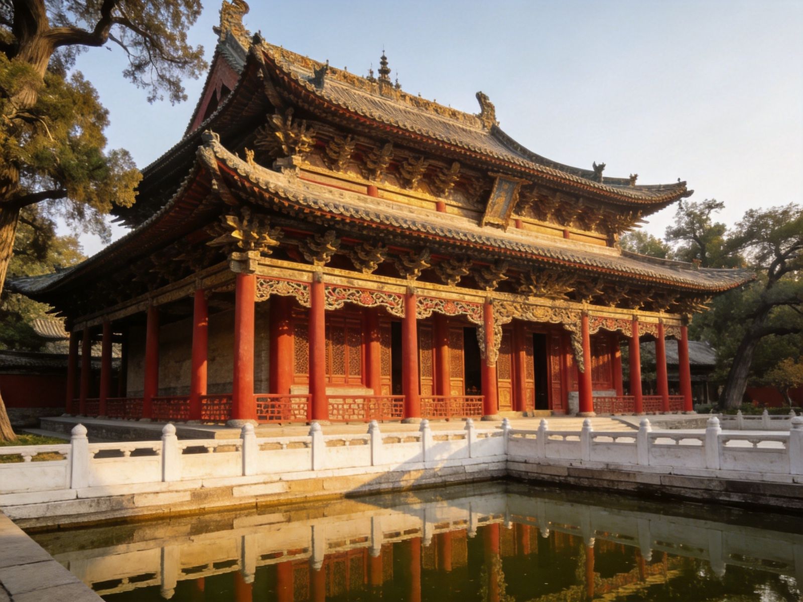 晋祠圣母殿特写