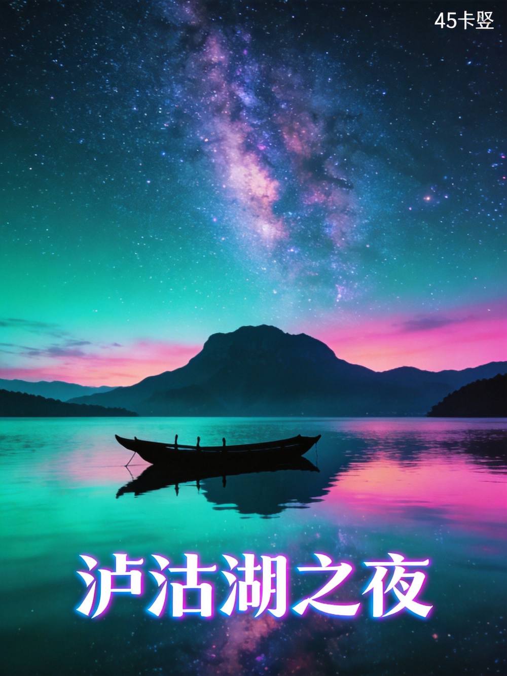 泸沽湖夜色星空