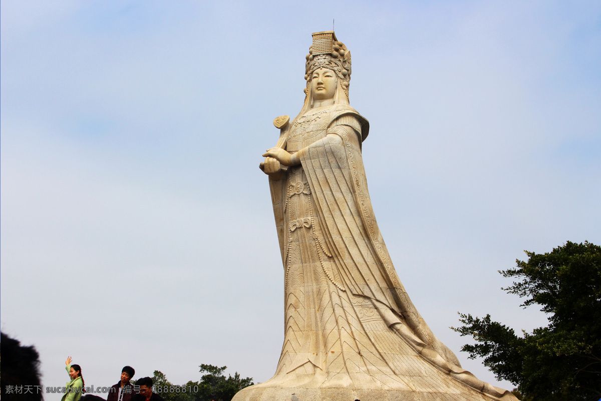 湄洲岛妈祖石像仰视