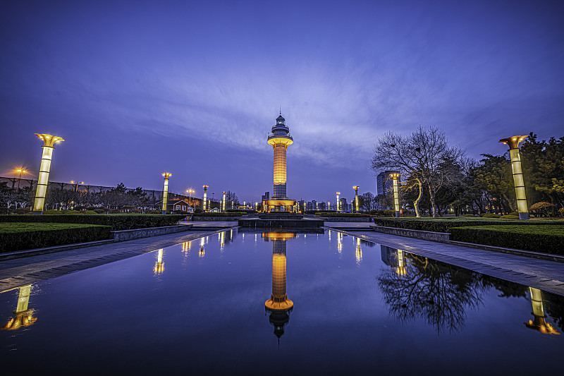 灯塔夜景
