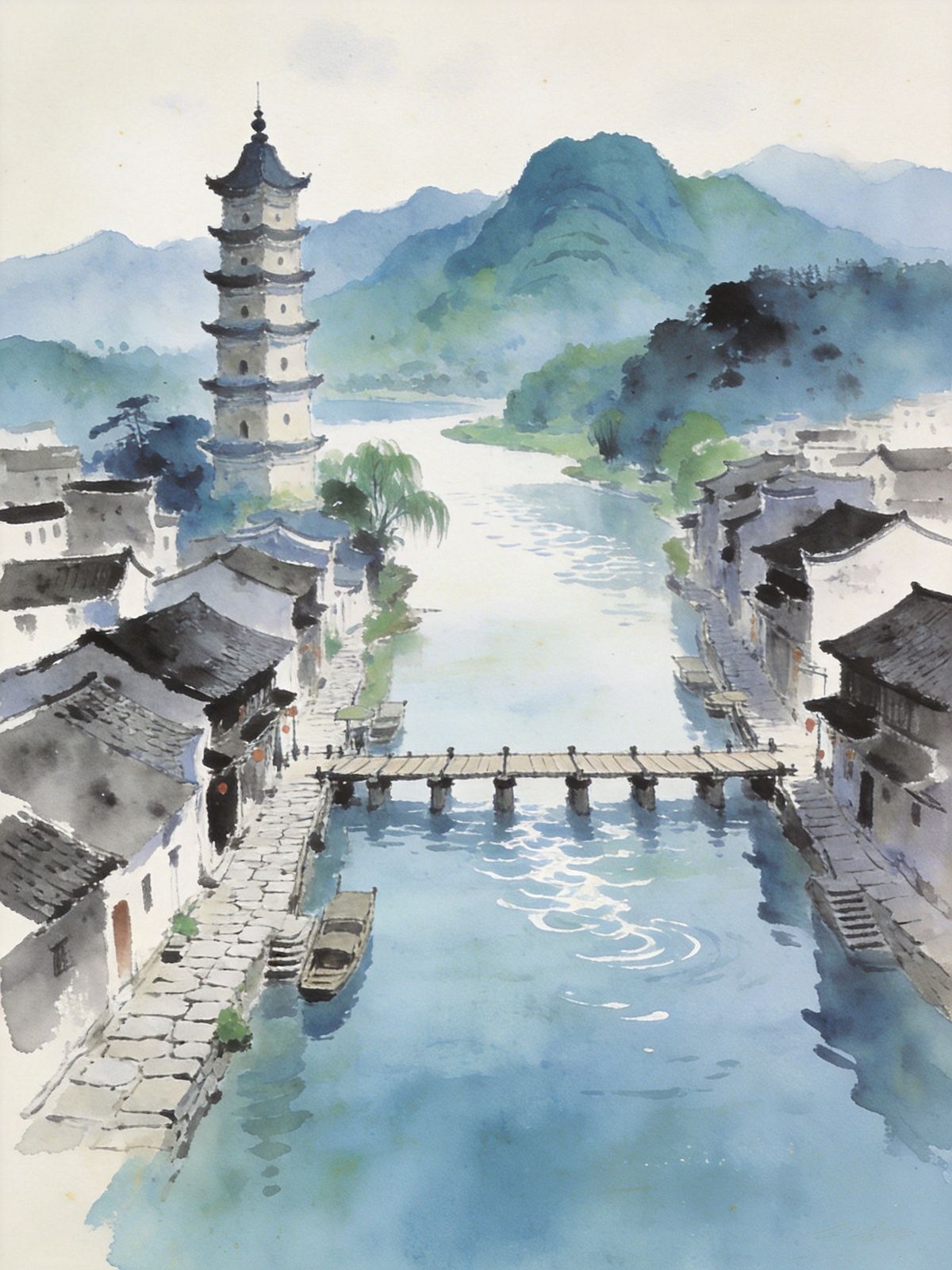 永州零陵古城潇水浮桥