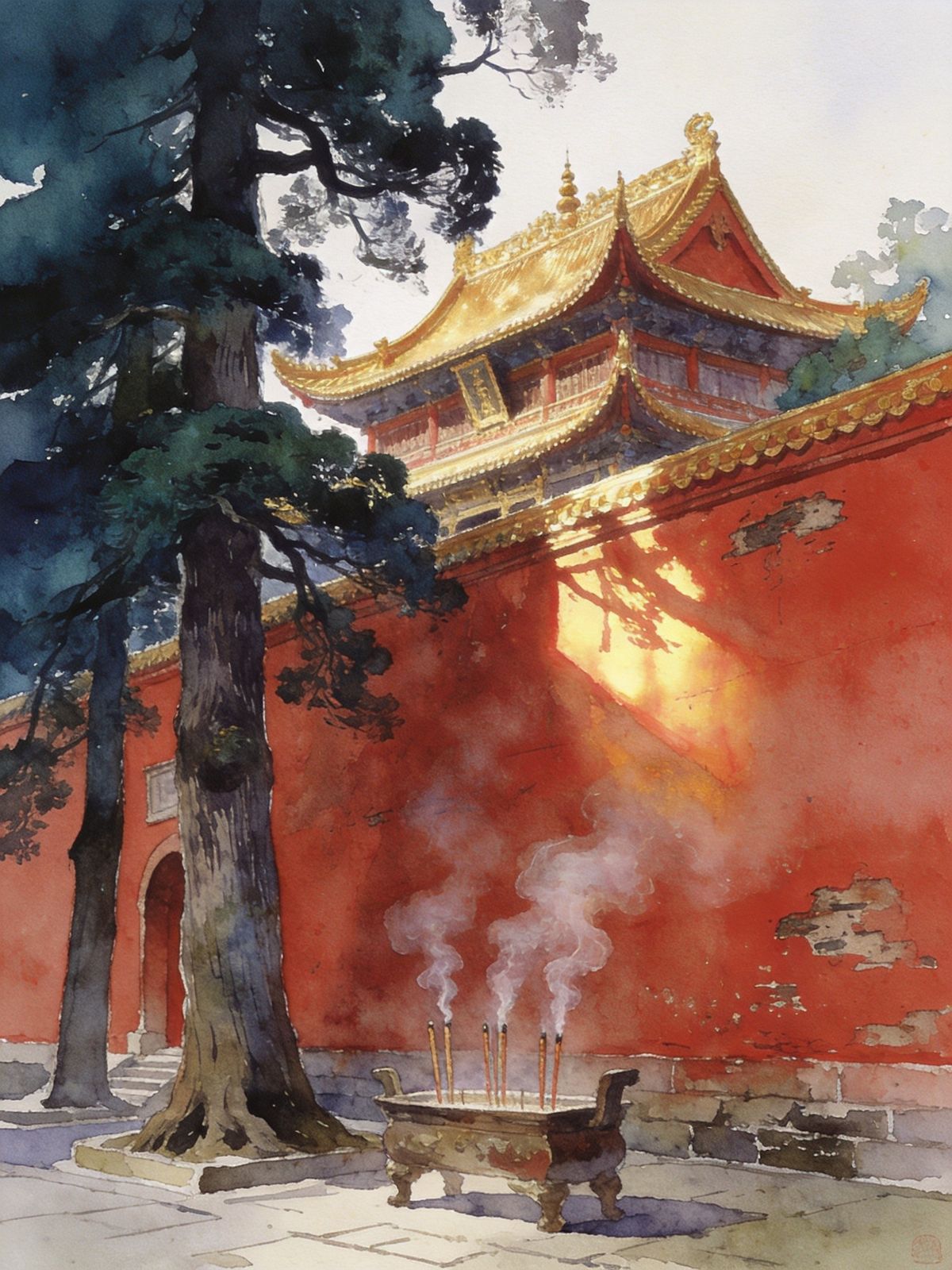 南岳大庙红墙