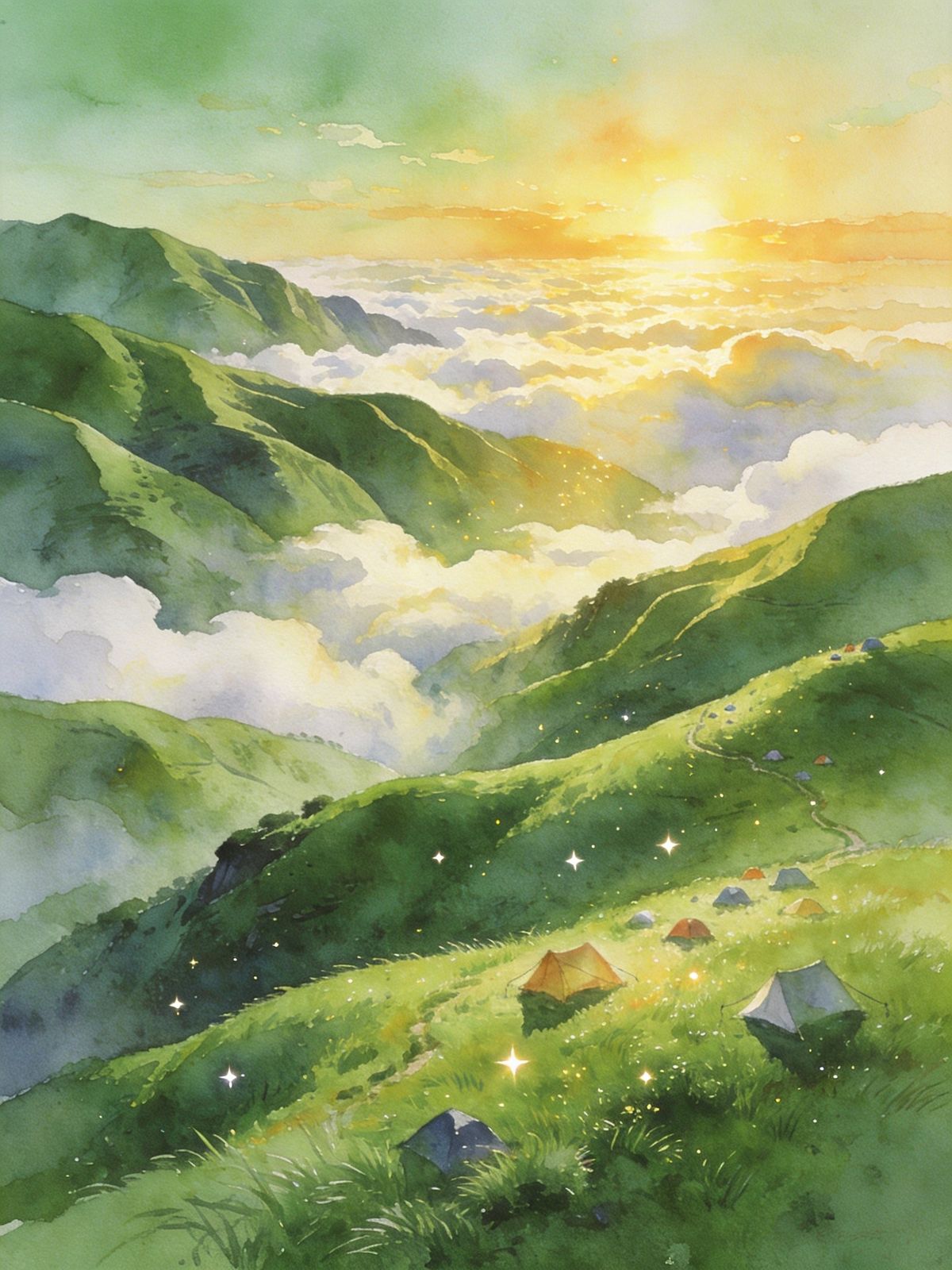 武功山高山草甸日出